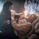 Peter Vaughan (right) as Aemon, brother of Aegon “Egg” Targaryen (Photo: Helen Sloan/HBO)